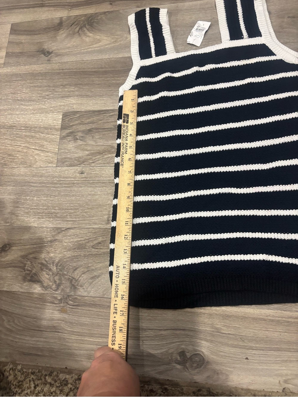 LOFT Navy and White Striped Knit Sundress - Picture 4 of 9